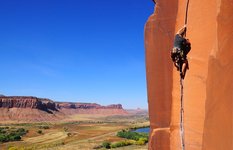 Rock climbing. Moab, UT