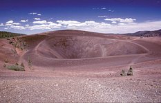 Cinder Cone volcano crater