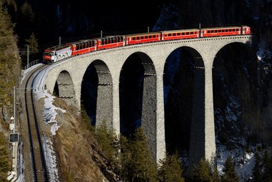 Landwasser River and Viaduct