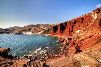 Santorini&#39;s beaches