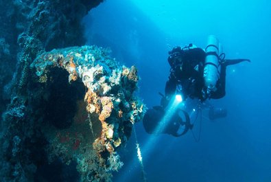 Scuba diving along the Villasimius coast