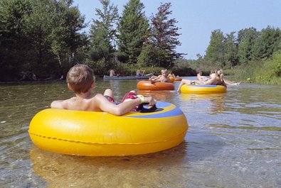 Tubing on the river